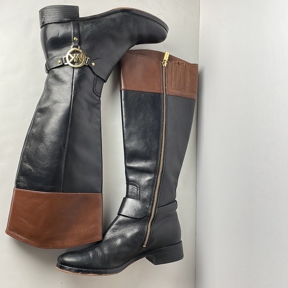 Michael Kors Fulton Tall Harness Riding Boots 7 - Picture 8 of 13